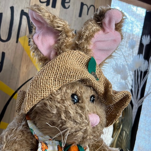 Brass Button Collectables Flora NWT Vintage Bunny Plush with jointed legs & arms - Picture 4 of 17